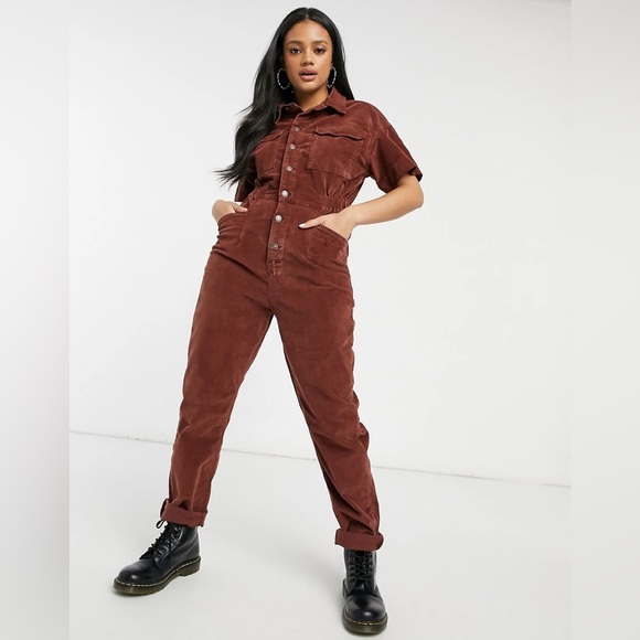 FREE PEOPLE MARCI CORDUROY JUMPSUIT in Gingerbread - Picture 2 of 11